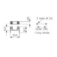 Bulgin FX0321 PCB Fuse Holder For 5x20mm Fuses 6.3A