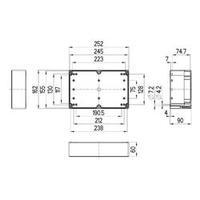 build in casing 252 x 162 x 90 acrylonitrile butadiene styrene light g ...