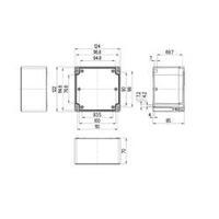 Build-in casing 124 x 122 x 85 Acrylonitrile butadiene styrene Light grey (RAL 7035) Spelsberg TG ABS 1212-9-o 1 pc(s)