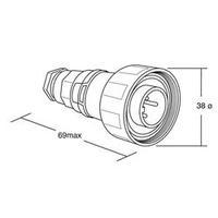 Bulgin PX0728/P - 9 Pole IP68 Pin Connector, Standard Buccaneer, Flex Cable Mount, 5A