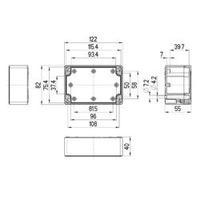 build in casing 122 x 82 x 55 acrylonitrile butadiene styrene light gr ...