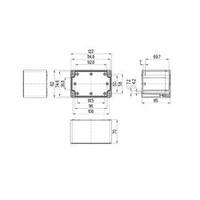 build in casing 122 x 82 x 85 acrylonitrile butadiene styrene light gr ...