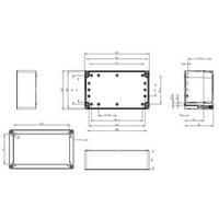 build in casing 202 x 122 x 90 polycarbonate pc light grey ral 7035 sp ...