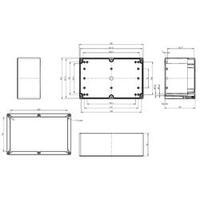 build in casing 252 x 162 x 120 acrylonitrile butadiene styrene light  ...