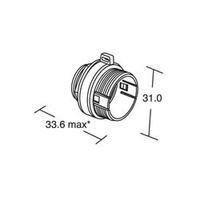 Bulgin PX0804 - IP68 Connector Body, Mini Buccaneer, Panel Mount