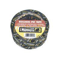 builders pvc tape black 75mm x 33m