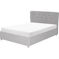 burcot double storage bed contrast grey