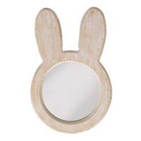 bunny face mirror white wash