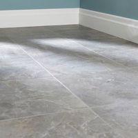 Burlington Limestone Pebble Riven Stone Effect Ceramic Wall & Floor Tile Pack of 4 (L)498mm (W)498mm