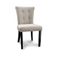 Buckingham Script Low Back Grey Fabric Accent Chairs