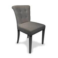 Buckingham Linen Effect Grey Fabric Accent Chairs