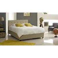 Button Stone Fabric Bed - Double