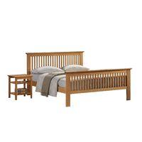 buckingham wooden bed frame king oak