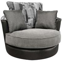 buoyant luman morocco black fabric swivel chair