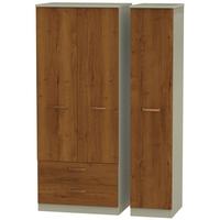 Buckingham Bali Oak Triple Wardrobe - 2 Drawer