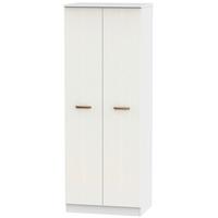 Buckingham Aurello White Wardrobe - Tall 2ft 6in with Double Hanging