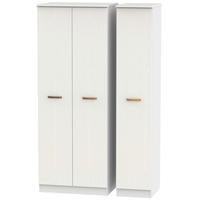 Buckingham Aurello White Triple Wardrobe - Tall Plain