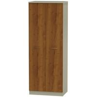 buckingham bali oak wardrobe tall 2ft 6in with double hanging