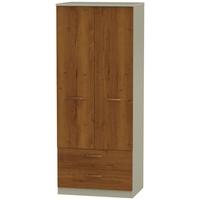 buckingham bali oak wardrobe 2ft 6in 2 drawer