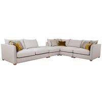 Buoyant Carter Fabric Corner Sofa with Stool