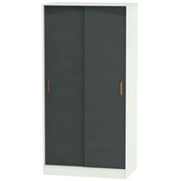 Buckingham Graphite Siliding Wardrobe - Wide