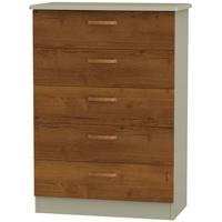 buckingham bali oak chest of drawer 5 drawer