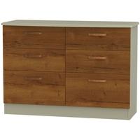 buckingham bali oak chest of drawer 6 drawer midi