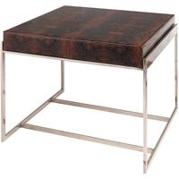 Burnett Printed Glass And SS Frame Side Table