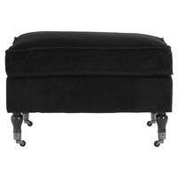 Buckingham Velvet Foot Stool, Black