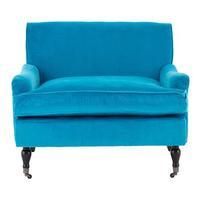 buckingham velvet chair blue