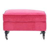 Buckingham Velvet Foot Stool, Pink