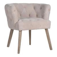 Button Tufted Chair, Pink