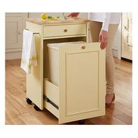 Buttermilk Slide Out Bin Store, Wood