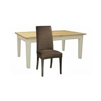 Burghley Extending Dining Table & Ely Leather Chairs - Table & 8 Chairs