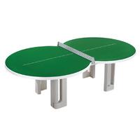 butterfly figure eight concrete table tennis table green