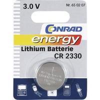 Button cell CR2330 Lithium Conrad energy CR 2330 260 mAh 3 V 1 pc(s)