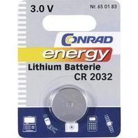 Button cell CR2032 Lithium Conrad energy CR 2032 200 mAh 3 V 1 pc(s)