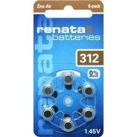 Button cell ZA312 Zinc air Renata ZA312 165 mAh 1.4 V 6 pc(s)