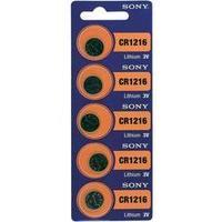 Button cell CR1216 Lithium Sony CR 1216 30 mAh 3 V 5 pc(s)