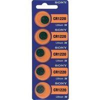 Button cell CR1220 Lithium Sony CR 1220 40 mAh 3 V 5 pc(s)