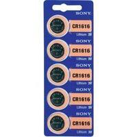 Button cell CR1616 Lithium Sony CR 1616 60 mAh 3 V 5 pc(s)