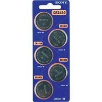 Button cell CR2430 Lithium Sony CR 2430 300 mAh 3 V 5 pc(s)