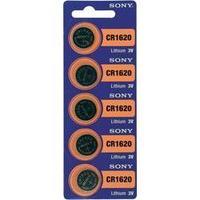 Button cell CR1620 Lithium Sony CR 1620 78 mAh 3 V 5 pc(s)