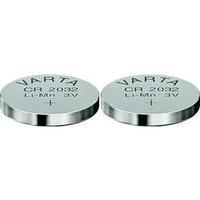 Button cell CR2032 Lithium Varta CR 2032 230 mAh 3 V 2 pc(s)