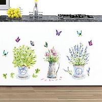 Butterfly Vase Wall Stickers