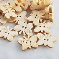 butterfly scrapbook scraft sewing diy wooden buttons10 pcs