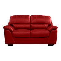 Bugatti Leather 2 Seater Sofa Red