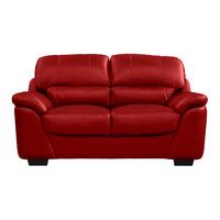 bugatti leather 2 seater sofa red