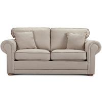 Burleigh 2 Seater Sofa Bed Nirvana Natural with Nirvana Mink Piping