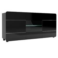 bump gloss 3 door 150cm sideboard black